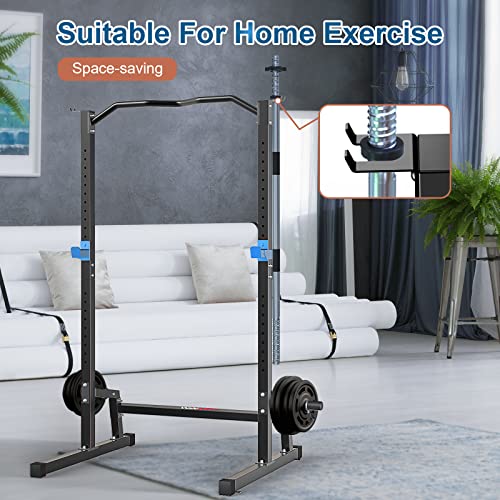 WINNOW Jaula de Levantamiento de Pesas Squat Rack (Negro)