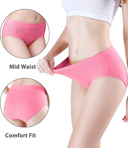 wirarpa Bragas de Algodon Mujer Braguitas Culottes Cómodo Pantalones 4 Pack Talla S