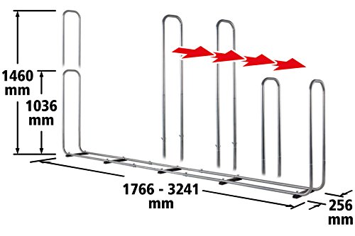 wolfcraft Soporte para almacenar leña modular XXL, 5125000, Soporte modular para almacenar leña de tamaño ajustable