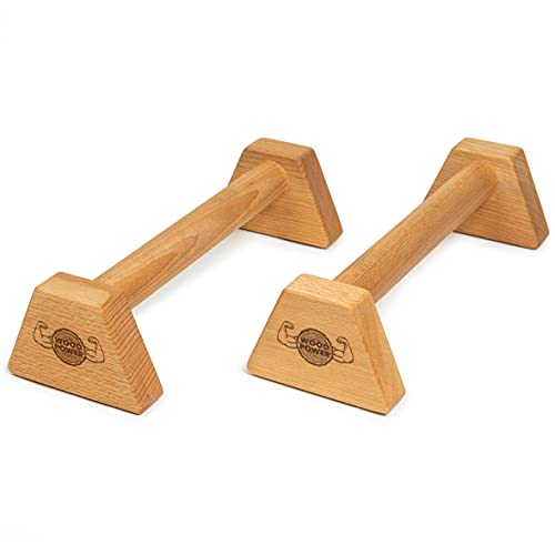 WOODPOWER PowerBars: mini barras paralelas de madera, agarres flexiones, calistenia agarre madera