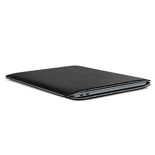 Woolnut Funda de Cuero MacBook 12 - Negro