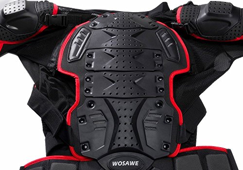 WOSAWE BMX Body Mountain Bike Body Protection Chaqueta de manga larga blindada para motocicleta, rojo XXL