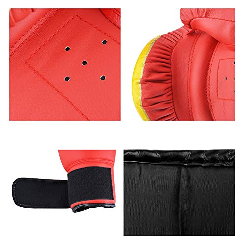 Wuudi - Guantes de boxeo para niños para entrenamiento, 6 onzas, para niños de 3 a 14 años, muay thai, sparring, grappling, kickboxing, almohadillas de enfoque, guantes de boxeo