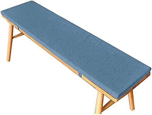 WUWEI Cojín rectangular duradero grueso para banco de 2 plazas de muebles de jardín de 3 plazas, espuma suave, cojín de asiento de sofá largo antideslizante, colchoneta de silla