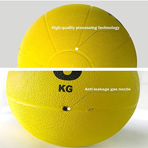 WXYZ Pelota Medicinal Balón Medicinal De Goma De Alta Elasticidad, Balón De Equilibrio De Bola De Gravedad De Entrenamiento Físico Fácil De Agarrar, 1kg, 2kg, 3kg, 4kg, 5kg, 6kg, 7kg, 9kg