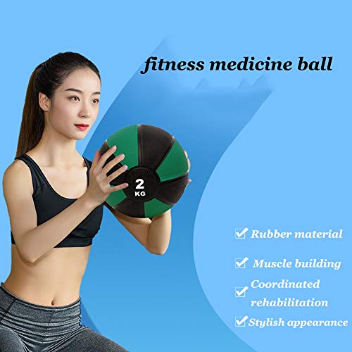 WXYZ Pelota Medicinal Balón Medicinal De Goma para Fitness De 4Kg/8,8 LB, Bola De Gravedad Sólida De Alta Elasticidad, Entrenamiento con Pesas, Entrenamiento De Fuerza, Opción Ideal para Sentadillas