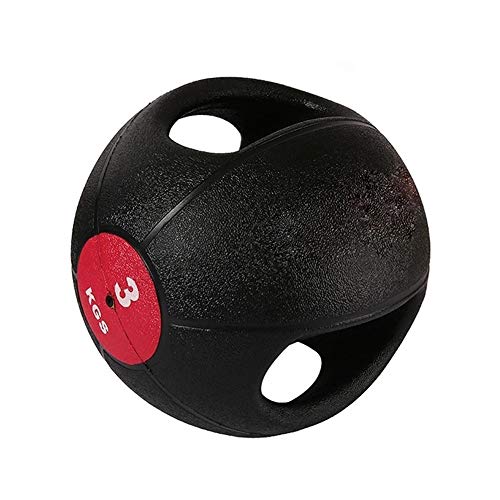 WXYZ Pelota Medicinal Balones Medicinales De Goma De Doble Mango, Fuerza Explosiva De Ejercicio, Fuerza del Brazo De Resistencia 3 Kg, 4 Kg, 5 Kg, 6 Kg, 7 Kg, 8 Kg, 9 Kg, 10 Kg (Size : 3kg)