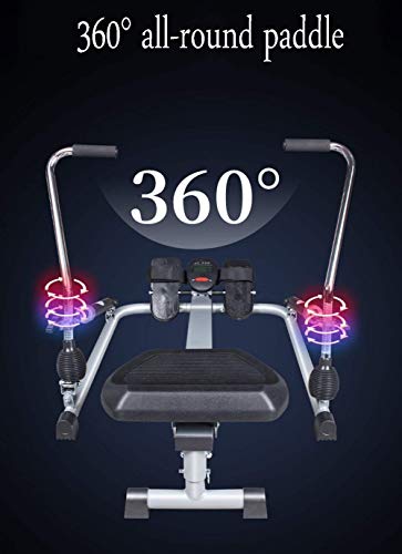 WYJW Máquinas de Remo para Uso doméstico, Entrenador de Remo hidráulico Banco de Remo Máquina de Entrenamiento Equipo de Gimnasia, con Monitor LCD, Carga máxima 120 kg, Adecuado para of