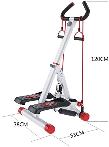 WYKDL Pérdida de Peso Entrenador elíptico Multifuncional Paso a Paso con Pantalla LED de Silencio se pliega fácilmente Tubo de Estufa Cintura Ejercicio aeróbico Home Fitness Equipment Plata