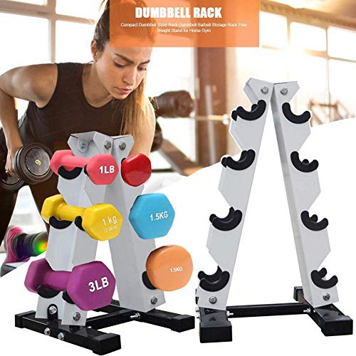 XDJ Estante con Mancuernas, Un Cuadro Almacenamiento De Pesas, Soporte Metal Acero, Entrenamiento En Casa, Soporte De Almacenamiento, Gimnasio Casero Cada Día De Entrenamiento, 4 Capas