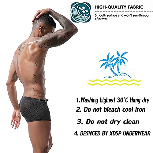 XDSP Bañador para Hombre Secado rápido Playa Surf Corriendo Pantalones Cortos de natación Boxeadores Calzoncillos (Green, L)