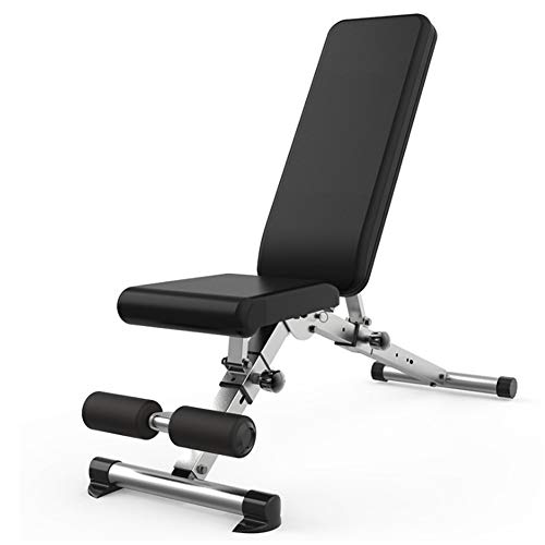 XGG Banco de Pesas Ajustable Plegable, Banco de Musculacion Plano y Declinado Banco de Gimnasio Ejercicios Abdominales Press de Banca, Resistente a Una Carga Máxima de 280 Kg