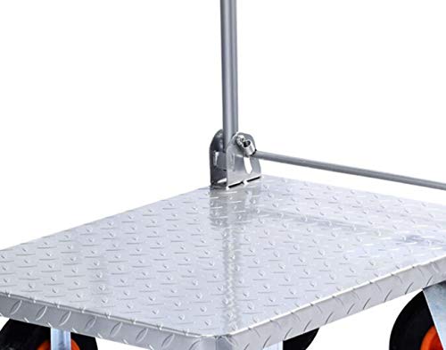 XGHW Plataforma Camión Pesado Plegable, de Acero Plataforma de la Carretilla, Gran Capacidad de Carga de 300 kg, Antideslizante de Caucho Mat, múltiples Modelos (Color : Silver, Size : 57 * 90cm)