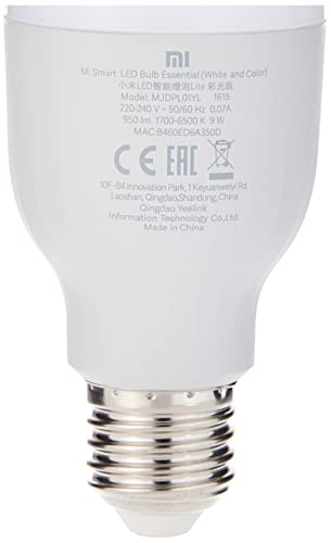 Xiaomi Bombilla inteligente MI LED SMART BULB ESSENTIAL WHITE AND COLOR - 9W - E27 - 950 LUMENES - 1700-6500K - WIFI - APP MI HOME