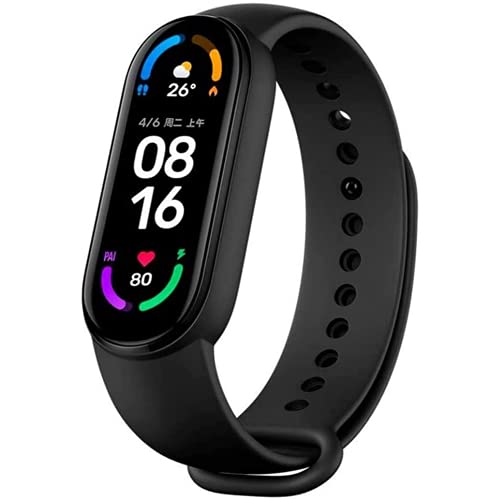 Xiaomi Mi Band 6 Pulsera Inteligente - Pantalla 1.56", Prueba Oxígeno en Sangre, 30 Modos Deportivos, Seguimiento Actividad, Monitoreo Ritmo Cardíaco, Sumergible 50 m, Bluetooth