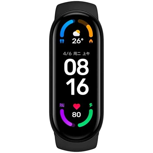 Xiaomi Mi Band 6 Pulsera Inteligente - Pantalla 1.56", Prueba Oxígeno en Sangre, 30 Modos Deportivos, Seguimiento Actividad, Monitoreo Ritmo Cardíaco, Sumergible 50 m, Bluetooth