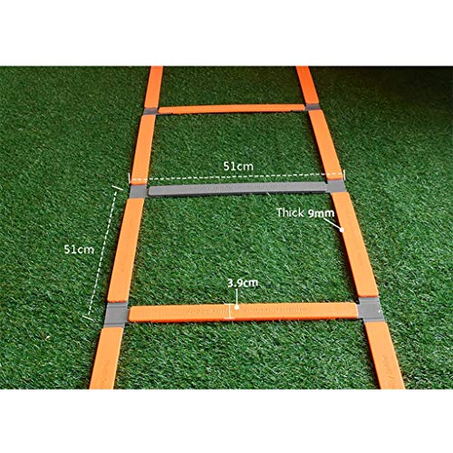 Xin Entrenamiento de fútbol Escalera, 5m 11 peldaños de Escalera Tren Velocidad Agilidad Ejercicio de Entrenamiento de Gimnasio Saltar escaleras, Pasos de Velocidad Escalera obstáculo Doble propósito