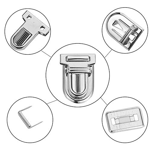 Xinlie Cierres para Bolsos y Carteras de Cuero y de Tela Cierre de Metálico para Bolso Cierres de Bloqueo de Presión Cierre de Pulgar para Hacer Bolsa de Mensajero de las Mujeres y Manualidades(25PCS)