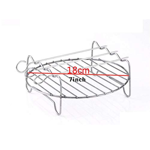 XL Air Freidora Accesorios-Air Freidora Rack Multiusos Doble Capa Rack con Brocheta, Compatible para XL Power Airfryer Philips