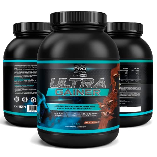 XPRO | Mass gainer rápido y efectivo con Proteína de Whey, Magnesio y Maca | Aumenta de peso y masa muscular | Rico en carbohidratos y proteína | Pre y post-workout | Sabor chocolate | 1,5kg