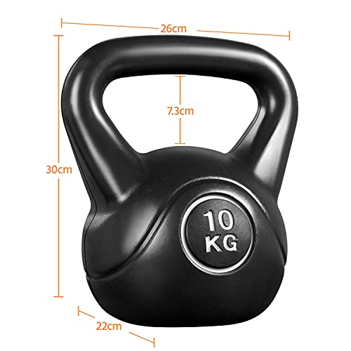 Yaheetech Kettlebell de Hormigón Pesa Rusa 10 kg Culturismo en Casa Gimnasio Deporte Interior Exterior