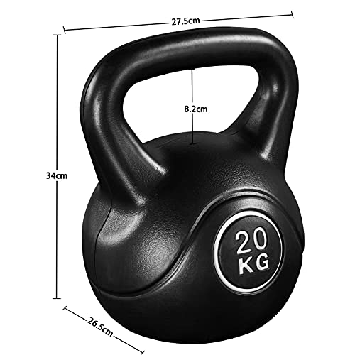 Yaheetech Kettlebell de Hormigón Pesa Rusa 20 kg Culturismo en Casa Gimnasio Deporte Interior Exterior