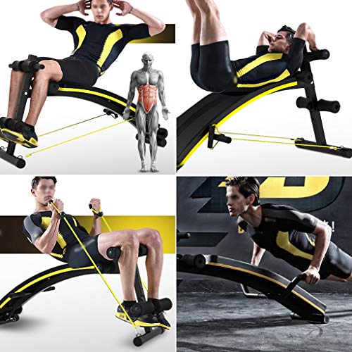 YHRJ Sit Up Bank Banco Abdominales Banco De Fitness Plegable,Tablero Supino Casero,Banco Multifuncional para Ejercicios Abdominales con Mancuernas,Puede Soportar 100 Kg