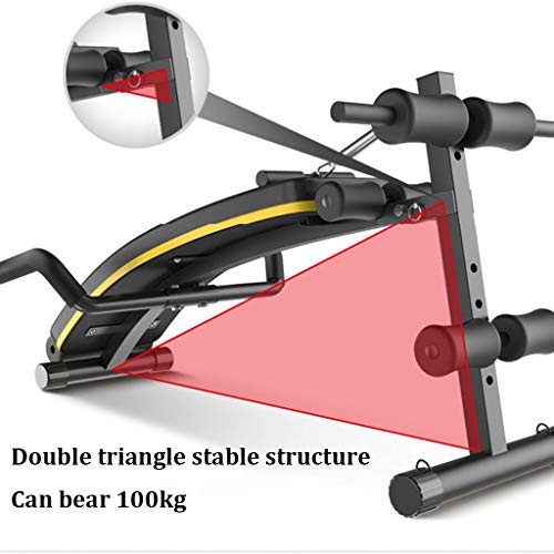 YHRJ Sit Up Bank Banco Abdominales Banco De Fitness Plegable,Tablero Supino Casero,Banco Multifuncional para Ejercicios Abdominales con Mancuernas,Puede Soportar 100 Kg