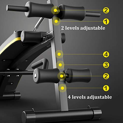 YHRJ Sit Up Bank Banco Abdominales Banco De Fitness Plegable,Tablero Supino Casero,Banco Multifuncional para Ejercicios Abdominales con Mancuernas,Puede Soportar 100 Kg