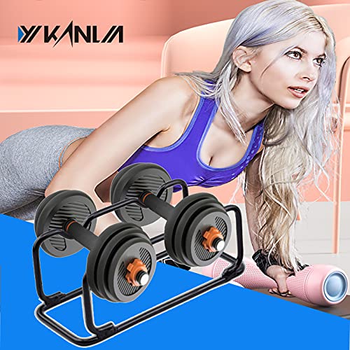 YIKANLIA Soporte para Mancuernas, Soporte De Almacenamiento De Pesas, Pequeño De Estante De Mancuerna Duradera Compacta, Equipo de Fitness En El Hogar Barbell Storage Stand Gym Dumbbell Rack,Negro,L