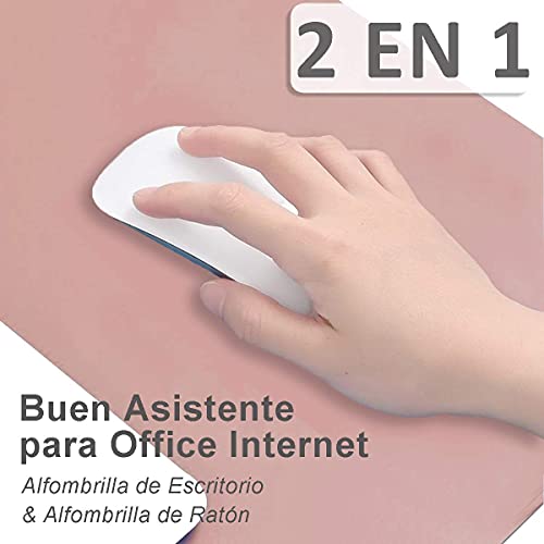 YingStar Alfombrilla de Escritorio Grande Alfombrilla de Ratón Teclado 80 x 40cm Estera del Escritorio Oficina Doble Cara Cuero PU Vade para Escritorio Mesa Protector Mouse Mat para Gaming Ordenador