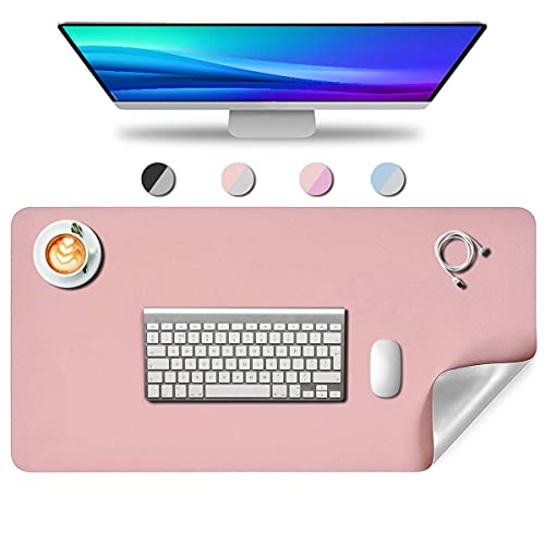 YingStar Alfombrilla de Escritorio Grande Alfombrilla de Ratón Teclado 80 x 40cm Estera del Escritorio Oficina Doble Cara Cuero PU Vade para Escritorio Mesa Protector Mouse Mat para Gaming Ordenador