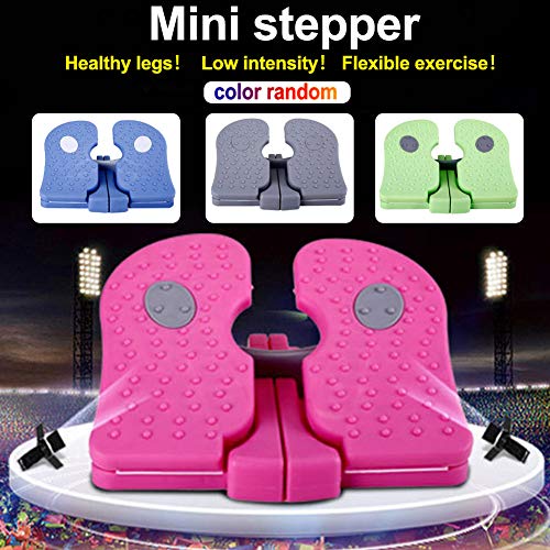 Yius Home Mute Stepper, máquina de pies de escalada en el lugar para gimnasio, equipo de fitness, entrenamiento de ejercicios cardiovasculares, mini máquina de piernas delgadas, color aleatorio