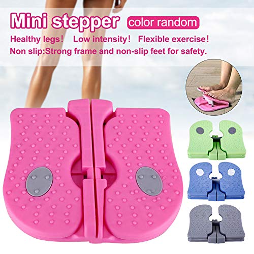 Yius Home Mute Stepper, máquina de pies de escalada en el lugar para gimnasio, equipo de fitness, entrenamiento de ejercicios cardiovasculares, mini máquina de piernas delgadas, color aleatorio