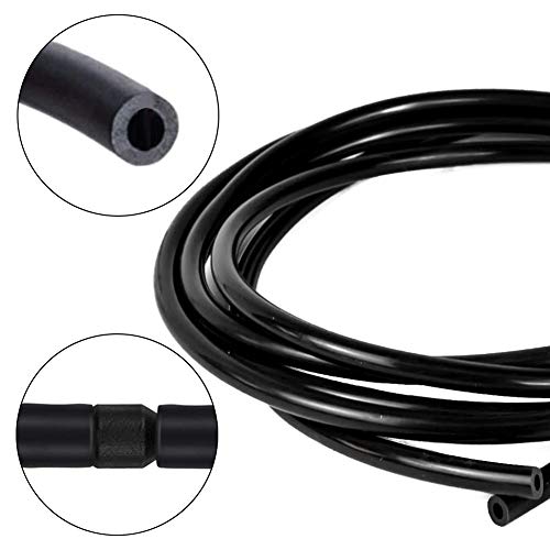 YIXISI 4m Juego Reparación de Manguera de Agua para Limpiaparabrisas Universal, Manguera Limpiaparabrisas Coche, Manguera de Rociadores, Manguera Flexible de Silicona, con 12 Conector Manguera, Negro