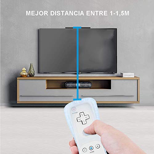 YiYunTE Sensor Bar para Wii Barra de Sensores con Cable para Juegos Barra Sensora de Movimiento Rayos Infrarrojos con Puerto USB Compatible con Wii y Wii U