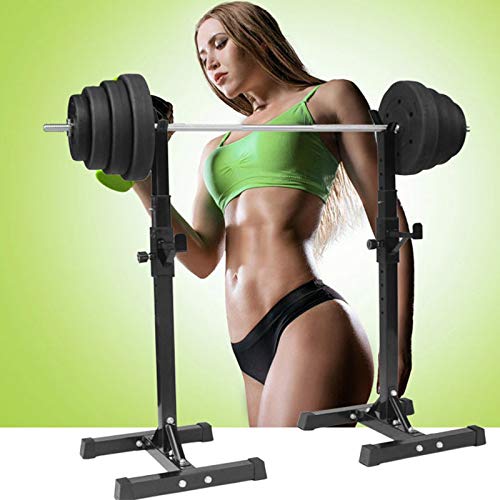 YIZHE Press de banca Ajustable Barra con Barra Rack Barra con Barra Multifuncional Levantamiento de Pesas Marco de la Cama Bicicleta de Ejercicio Fitness Barbell RackCarga 200KG