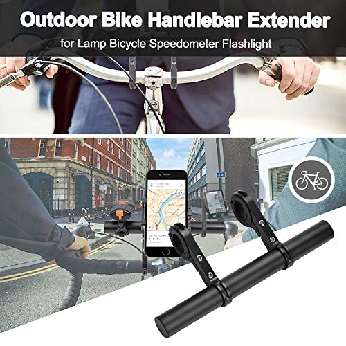 Yizhet Extensor de Manillar de Bicicleta, Extensor de Manillar para Bici Soporte Manillar Bicicleta Soporte de Extensión con Abrazaderas Dobles para,GPS, Soporte para Teléfono,Velocímetro