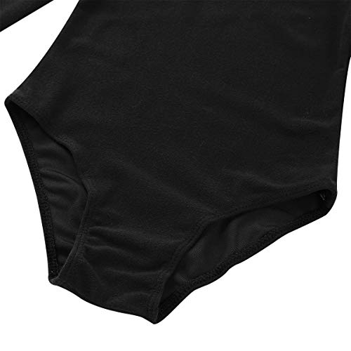 YiZYiF Maillot Clásico Danza Ballet Niñas Maillot Gimnasia Rítmica Leotardo Body Algodón Suave Manga Larga Ropa Práctica Clases Invierno Primavera 3-12 Años Negro 6 Años