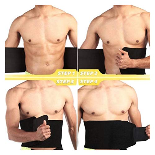 YLFC Faja para El Sudor De La Cintura para Hombres Y Mujeres Faja para La Cintura Faja para El Estómago Faja para Adelgazar Y Perder Peso (Color : Black)