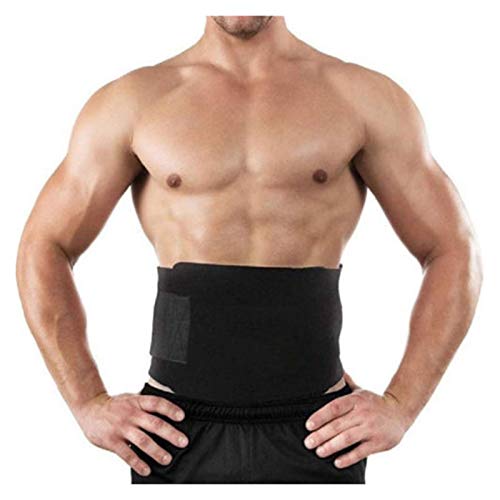 YLFC Faja para El Sudor De La Cintura para Hombres Y Mujeres Faja para La Cintura Faja para El Estómago Faja para Adelgazar Y Perder Peso (Color : Black)