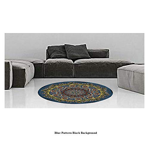 Yoga Mat Thick Esterilla de pequeña esterilla de meditación manta de playa redondo hippie/mandala bohemia mantel decoración/de alfombra de picnic/neutral/Alfombrilla Gimnasio para Ejercicio en Casa