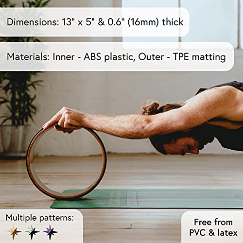 Yogi-Bare Rueda de Yoga Antideslizante Corcho de 33 cm para estiramientos - Mejora Tus Movimientos y Rojouce la tensión - Contribuye a un Mayor Equilibrio y flexibilidad