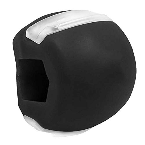 YONII Pelota de ejercicio de mandíbula, Ejercitador de tonificación del cuello de la mandíbula, Pelota de ejercicios para masticar, Pelota de ejercicio facial de doble mentón, Negro