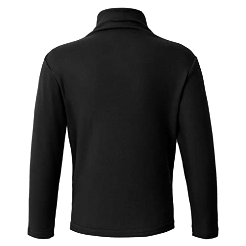 YOOJIA Ropa Interior de Camiseta Térmica para Niños y Niñas Ropa de Dormir de Top Térmica con Manga Larga Cuello Simulado Negro 3-4 años