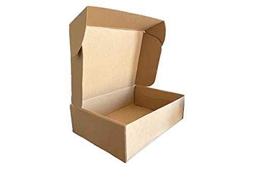 Youmar Solutions - Pack 25 Cajas Carton (Talla M) Envios Kraft Automontables para Ecommerce y postal, Pequeña 25x18x8cm