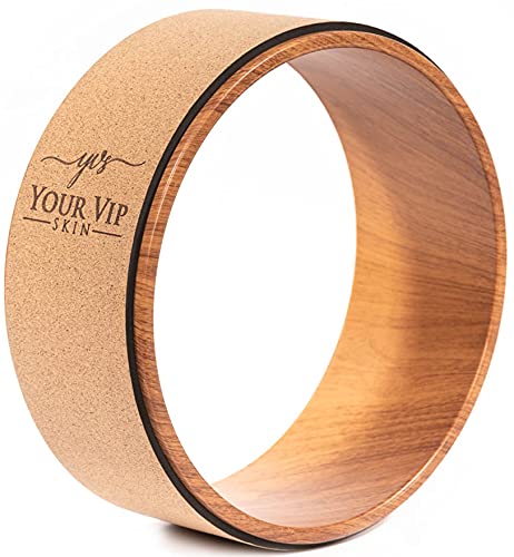 YOUR VIP SKIN® – Rueda Yoga Corcho - Yoga Wheel Antideslizante Ecológica Natural Sostenible – Aro de Yoga de Corcho Yoga, Pilates, Fitness para Estirar, flexibilidad, Postura