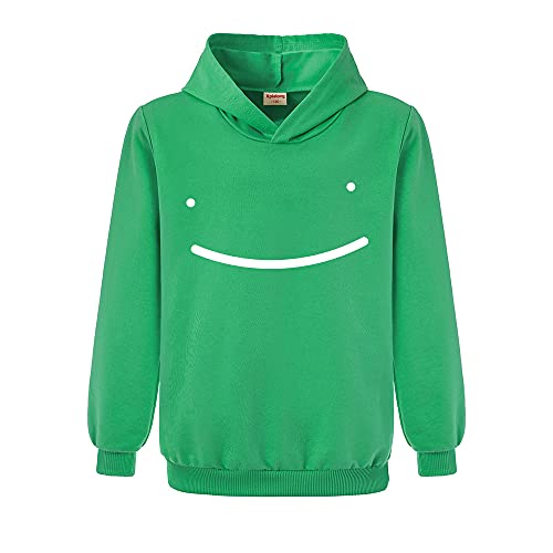 Youtube Gamer Dream SMP Smile - Sudadera con capucha para niños y niñas, Verde2, 12-13 Años