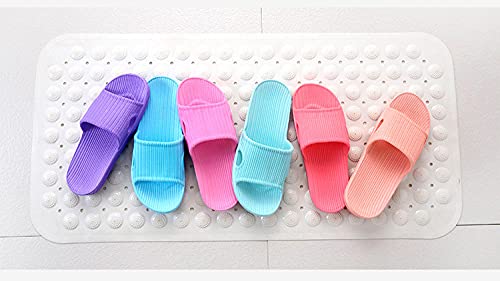 Zapatillas Casa Chanclas Sandalias Zapatillas De Casa Antideslizantes para El Suelo Zapatillas De Interior Suaves para Parejas Familiares A Rayas Sandalias Planas De Baño para Mujer-Sky_Blue_38