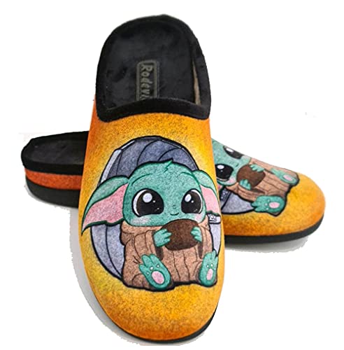 Zapatillas casa unisex Baby Yoda fan art- by Maria Latorre - Garantía de Calidad 42